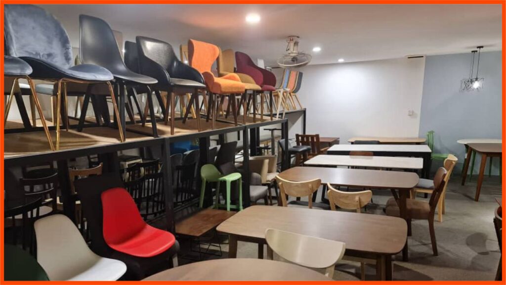 gambar kedai perabot simpang ampat swh f&b cafe furniture