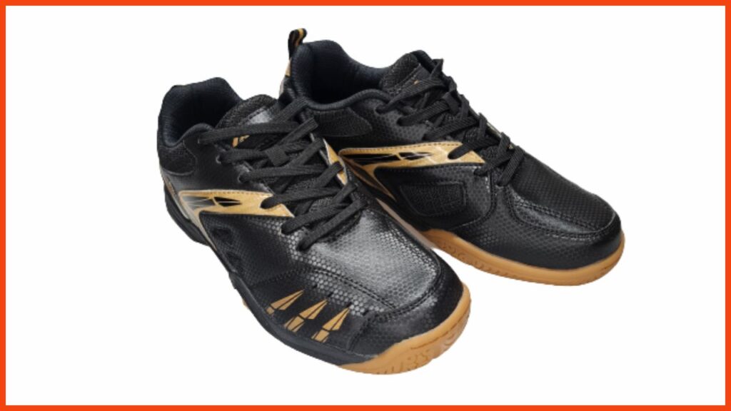 kasut badminton perempuan & lelaki gatti badminton shoes kosmo black gold