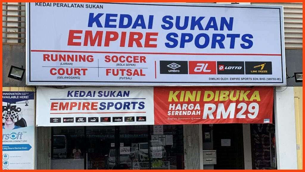 kedai kasut bola empire sports
