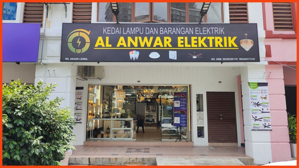 kedai lampu shah alam al anwar lighting and electric